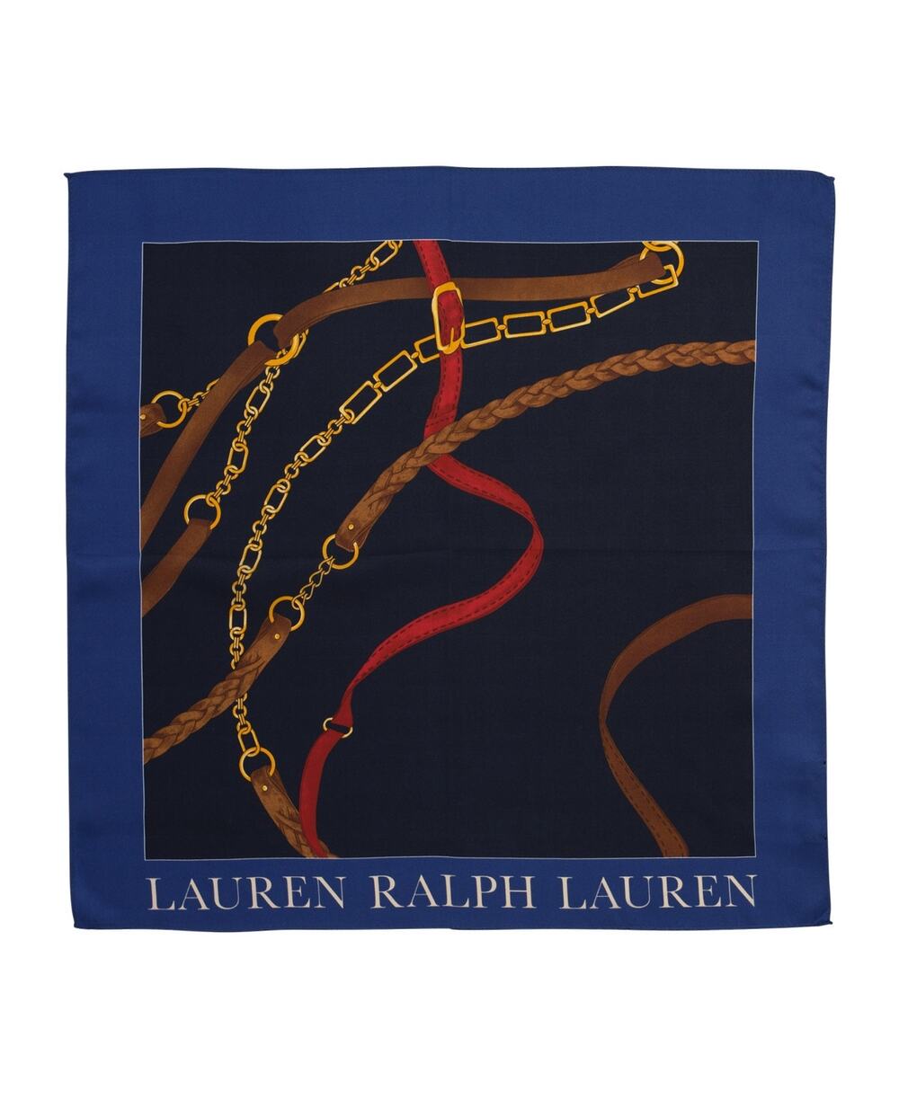 Lauren Ralph Lauren Ravenna Equestrian Square Scarf Sapphire OS